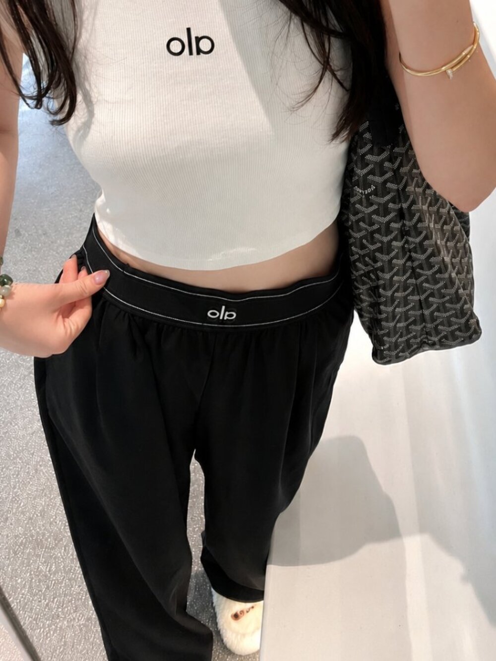 Alo Yoga XS Black Casual Trouser😘Regular 30-inch Clean girl Versatile💓NWT